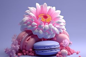Ai Generated Macaron Flower