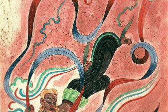 敦煌莫高窟204窟 献花飞天 隋代