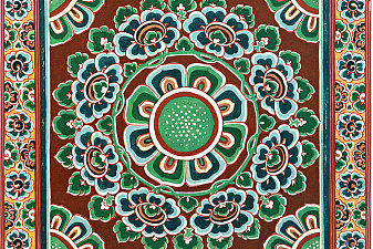 敦煌莫高窟159窟 茶花藻井 中唐