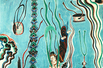 敦煌莫高窟321窟 飞天 初唐