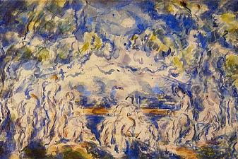 Bathers. Mont Sainte-Victoire in the Background