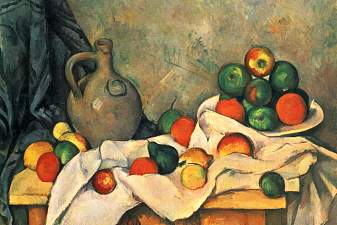 Curtain, Jug and Fruit