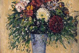 Flowers in a Blue Vase