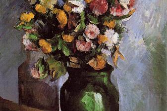 Flowers in an Olive Jar