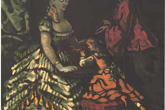 Interior with Two Women and a Child