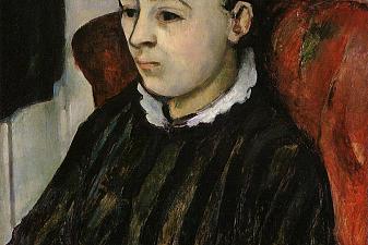 Madame Cezanne in a Striped Rob