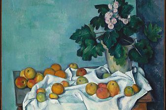 Still Life with Apples and a Pot of Primroses