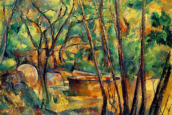 Millstone and Cistern Under Trees