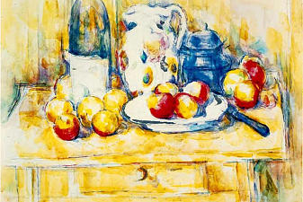 Still Life with Apples, a Bottle and a Milk Pot