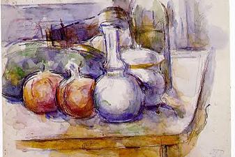 Still Life with Carafe, Sugar Bowl, Bottle, Pommegranates and Watermelon