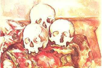 Still life with three skulls