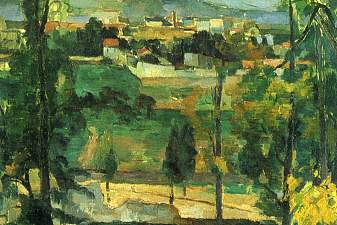 Village behind Trees