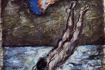 Woman Diving into Water