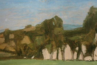 Landscape with quarried rocks