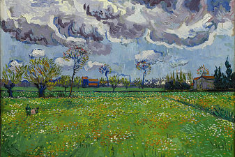 Landscape under a Stormy Sky