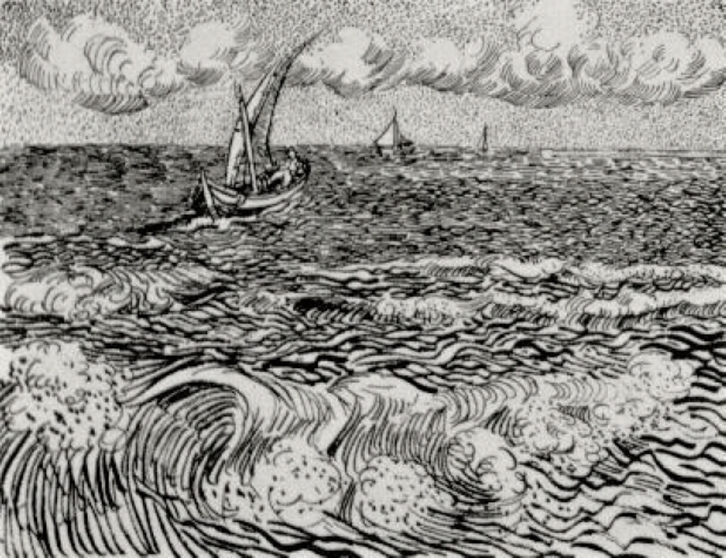 A Fishing Boat at Sea 