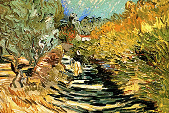 A Road in St. Remy with Female Figures