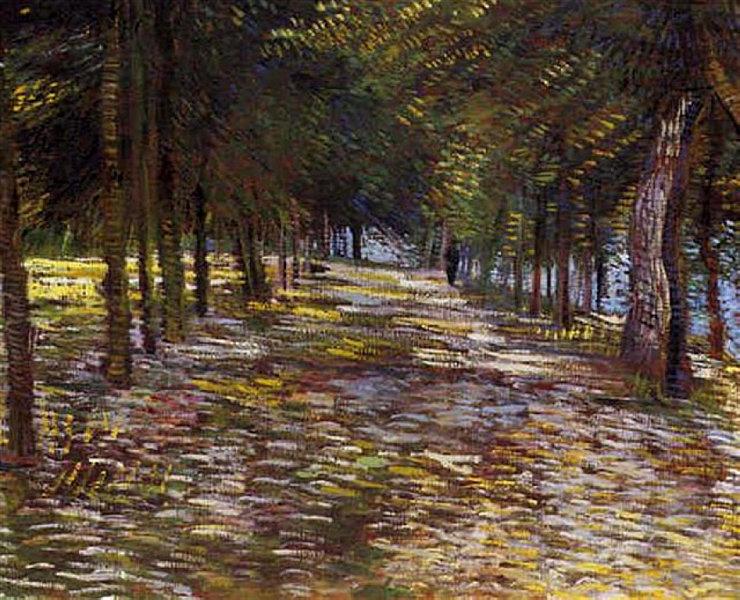 Avenue in Voyer d'Argenson Park at Asnieres 