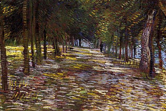 Avenue in Voyer d‘Argenson Park at Asnieres