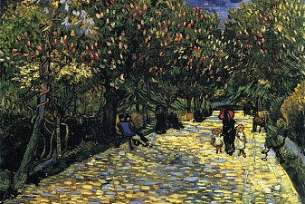 Avenue with Flowering Chestnut Trees at Arles