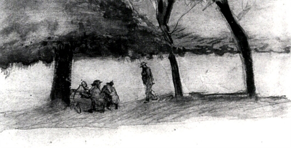 Bench with Three Persons 
