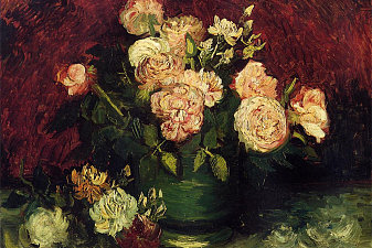 Bowl with Peonies and Roses