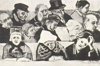 Church Pew with Worshippers