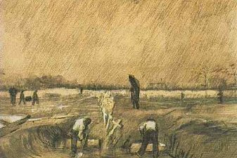 Churchyard in the Rain