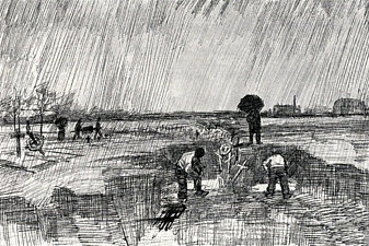 Churchyard in the Rain