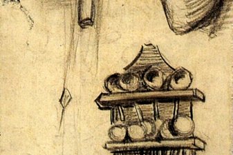 Clock, Clog with Cutlery and a Spoon Rack