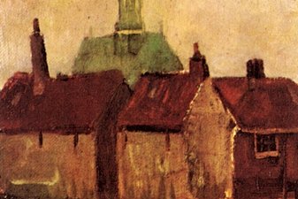 Cluster of Old Houses with the New Church in The Hague