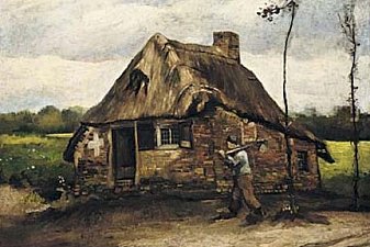Cottage with Peasant Coming Home