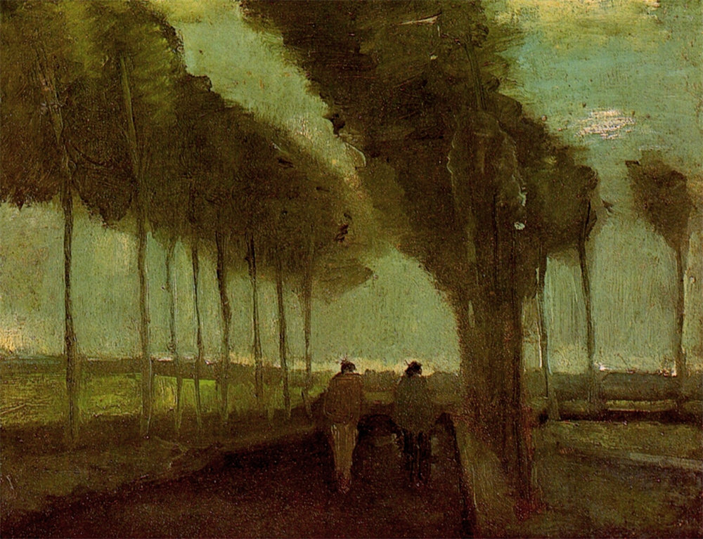 Country Lane with Two Figures 
