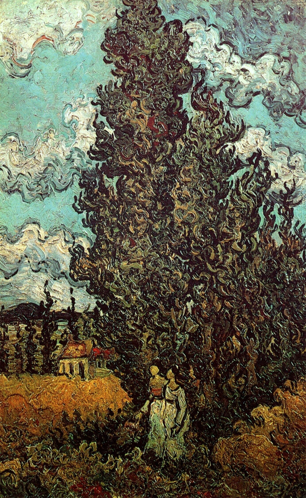 Cypresses and Two Women 
