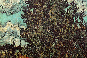 Cypresses and Two Women