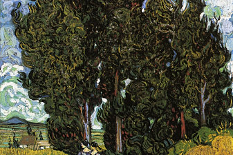 Cypresses with Two Women