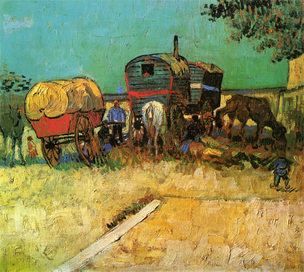 Encampment of Gypsies with Caravans 