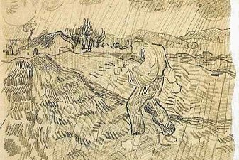 Enclosed Field with a Sower in the Rain