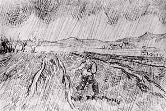 Enclosed Field with a Sower in the Rain