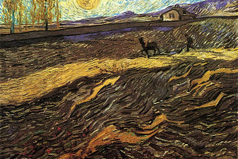 Enclosed Field with Ploughman