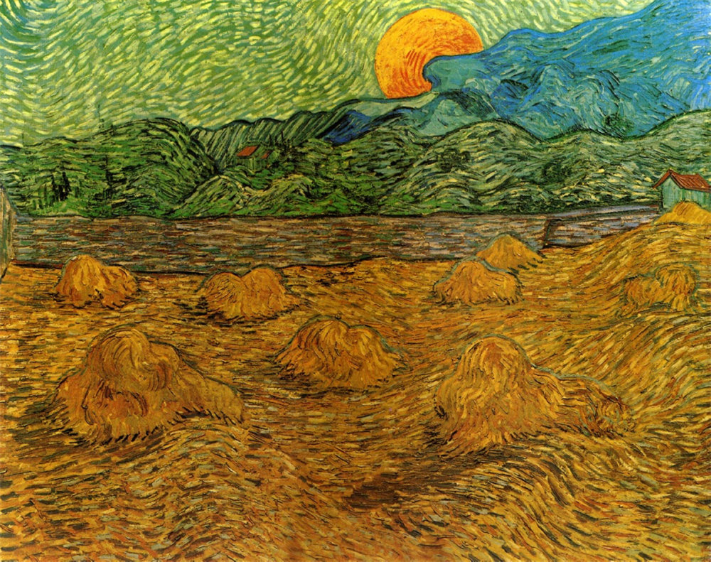 Evening Landscape with Rising Moon 