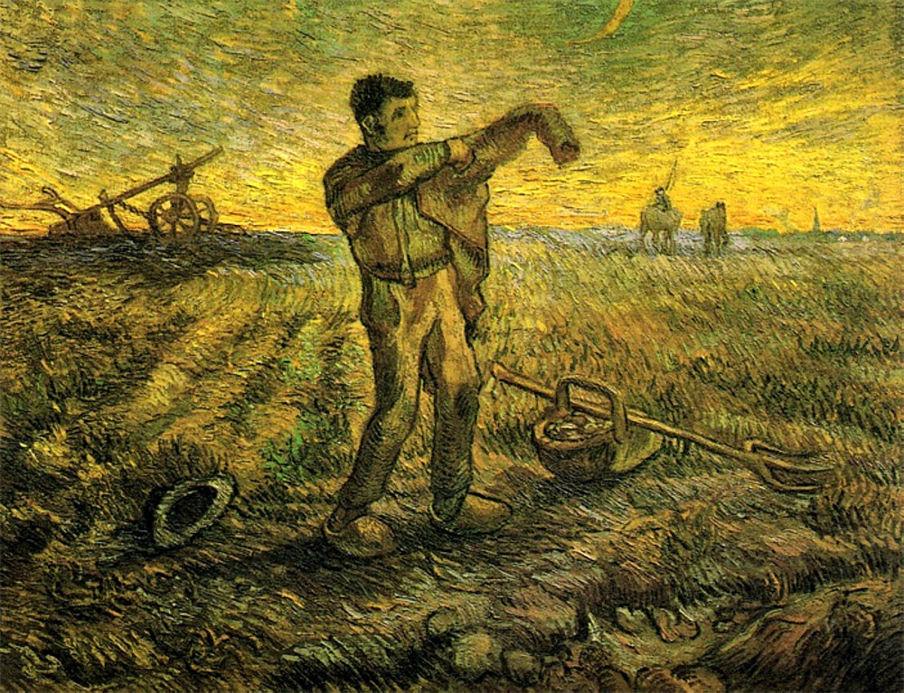 Evening - The End of the Day (after Millet) 
