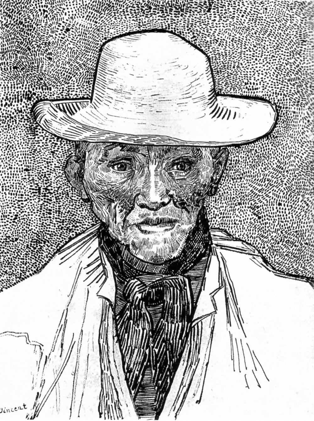 Farmer with straw hat 