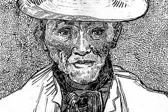 Farmer with straw hat