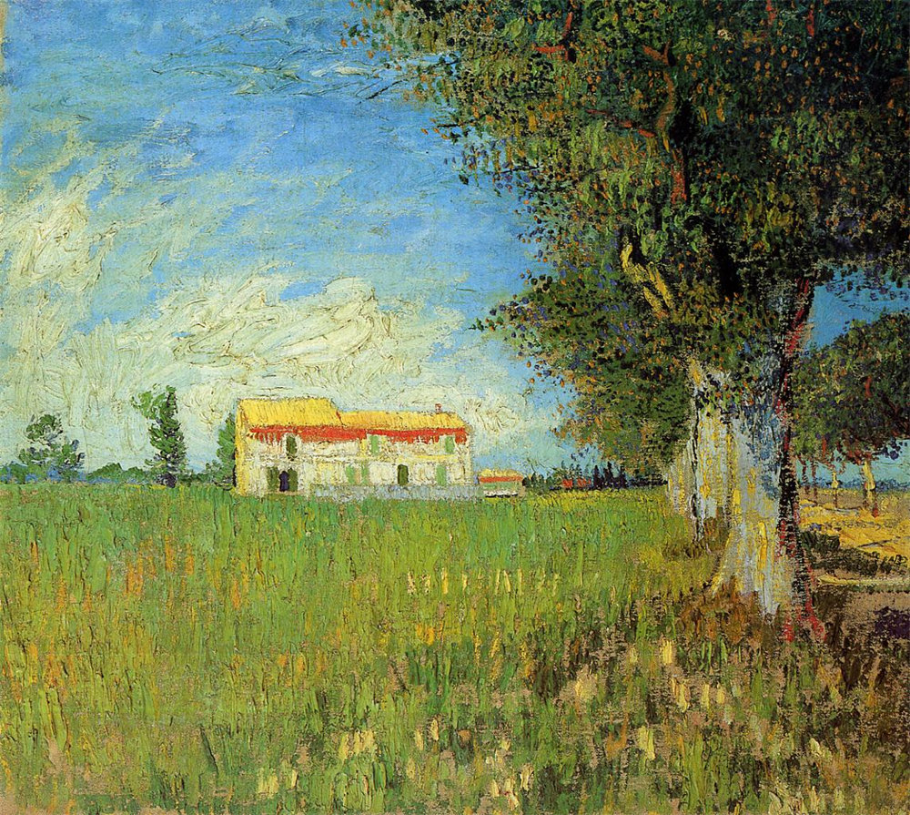 Farmhouse in a Wheat Field 