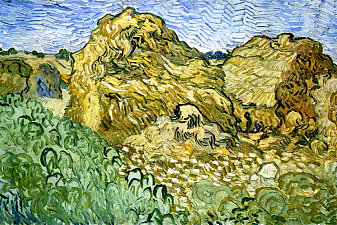 Field with Stacks of Wheat