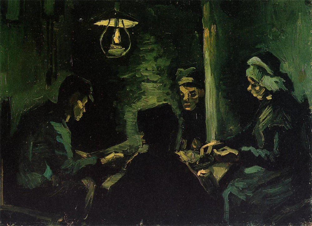 Four Peasants at a Meal (Study for 'The Potato Eaters') 