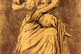 French Peasant Woman Suckling Her Baby after Dalou