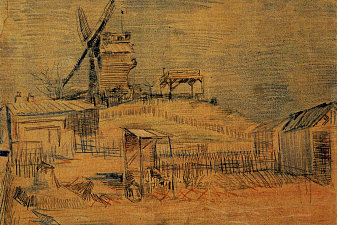 Gardens on Montmartre and the Blute-Fin Windmill