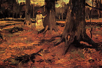 Girl in White in the Woods